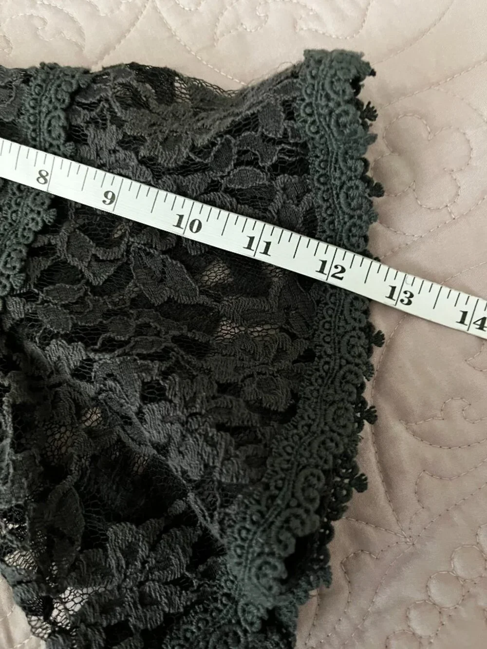 Free People Charcoal Gray Lace Peplum Short-Sleeve Top Size XS